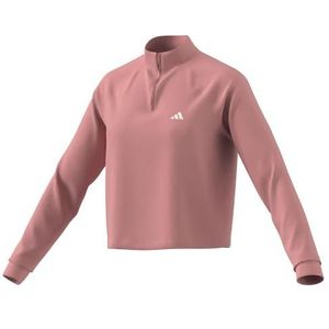 adidas Dames Train Essentials Minimal Branding 1/4-Zip Cover Up, semi pink spark, XL