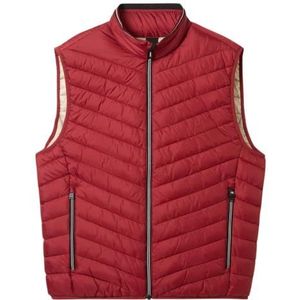TOM TAILOR heren vest, 13721, bordeauxrood, M
