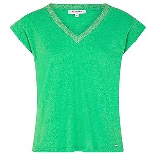 Morgan Dames T-shirt, korte mouwen, V-hals, groen, TS, Prairie, S