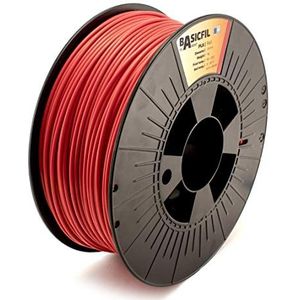 BASICFIL PLA (3D Printer Filament), 2.85mm, 1kg, Rood (Red)