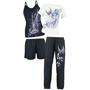 Spiral Bluebell Fairy Pyjama zwart-wit XL 100% katoen Everyday Goth