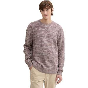 TOM TAILOR Denim heren trui, 36854 - Dark Rose Grey Mouline, XXL