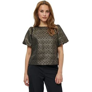 Minus Vrouwen Gabrianna Blouse, zwart w/goud, 10