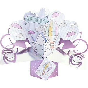 Suki Gifts International Pop Up Card Just for You Heteluchtballon, meerkleurig, 13 x 21 x 19 cm