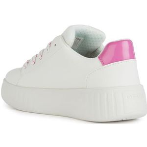 Geox J Mikiroshi Girl A Sneakers voor meisjes, wit fuchsia, 30 EU