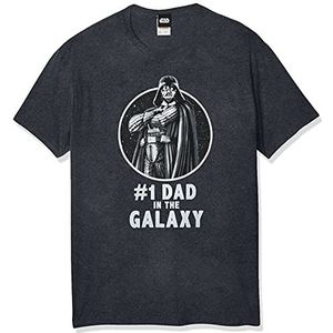 Star Wars Officieel gelicenseerde T-shirts voor papa shirt voor heren, Grijs/Nummer Een Vader, XXL