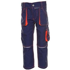 Planam Junior kinderbroek marine oranje model 6111 maat 134/140