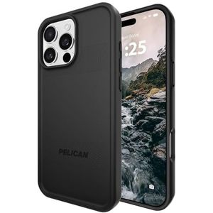 Pelican Beschermhoes voor iPhone 16 Pro Max [Compatibel met MagSafe] Robuuste magnetische telefoonhoes met 16 voet militaire valbescherming - Heavy Duty telefoonhoesje voor iPhone 16 Pro Max - Zwart