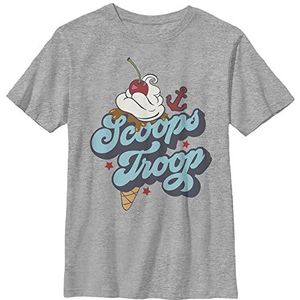 Stranger Things Scoops Troops T-shirt met korte mouwen voor jongens, Heather Grey, S
