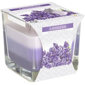 VISCIO Trading 178340 Geurkaars, glas/was, violet, 8 x 8 x 8 cm