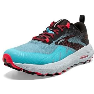 BROOKS Cascadia 17 Sneakers voor dames, 42,5 EU, Bluefish Black Diva Pink, 42.5 EU