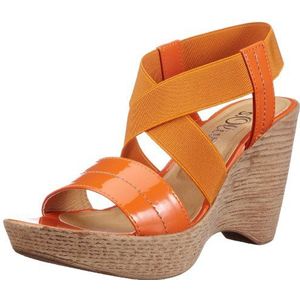 s.Oliver Casual 5-5-28344-38 dames Fashion sandalen, Oranje 606, 41 EU