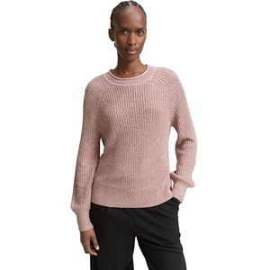 Tom Tailor Denim - Gebreide Trui - Antique Rose Melange - Met Breistructuur