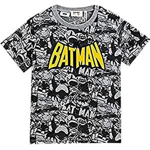 Koton Batman gelicentieerd bedrukt T-shirt met korte mouwen voor jongens, Grijs design (04f), 3-4 Jaar