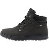 Unikleur - Donkergrijze High-Top Sneakers - Plateauhak - Vetersluiting - Ritssluiting