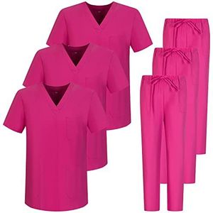 MISEMIYA - Set van 3 - gezondheidsnormen unisex medische gezondheidsnormen 3-6801-6802, fuchsia 68, XL