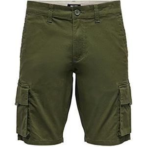 ONLY & SONS Herenshorts, groen (olive night), S