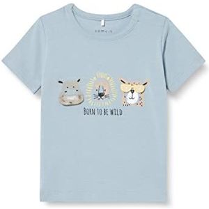 NAME IT Nbmjoggie SS Top T-shirt voor baby's, Helder wit, 80 cm