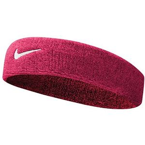 Nike Swoosh hoofdband one size Vivid roze/wit