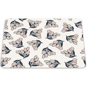 Bonamaison, Rechthoek digitaal bedrukte muismat, antislip onderkant, voor kantoor en thuis, afmetingen: 22x18 cm