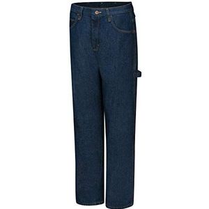 Red Kap Men's Loose Fit Dungaree, Dark Wash, 48W x 32L