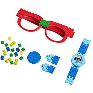 PlayBuild Bouwstenen Digital Watch en Eye Bril Set, Cool Toys for Boys and Girls, Classic Block Wrist Watch en Eye Glazen voor kinderen van alle leeftijden.