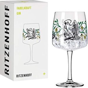 Ritzenhoff 3458003 Gin-glas, 700 ml, serie Fabelkraft motief nr. 3, cocktailglas, ooievaarillustratie, Made in Germany