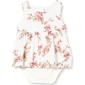 Pinokio Jurk Bodysuit Summer Mood, tank, roze met aardbeien, meisjes 68-122 (86), Écru Flowers Summer Mood, 86 cm