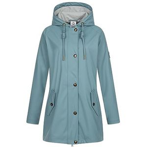 Friesennerz #ankerglutheaven Regenjas voor dames, met capuchon, gevoerd, waterdicht, weerbestendig, windbreaker, overgangsjas, smoke, 40