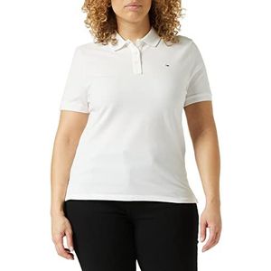 Tommy Jeans Dames Tjw Slim Polo Shirt, Wit, L