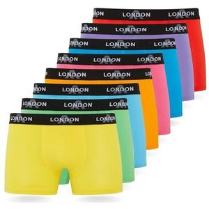 FM London heren Hipsters FM London (4/8-Pack) Mens Boxers, Neon, L