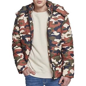Urban Classics Herenjas met capuchon Camo Puffer Jacket, meerkleurig (Rustica 01456), S