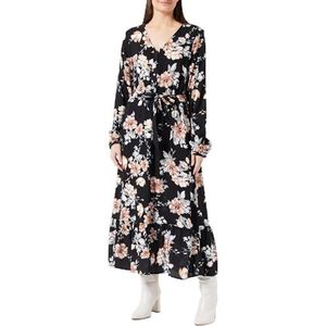 ONLY Onlnova Life L/S Amy Long AOP Ptm Jurk voor dames, Black/Aop: ay New Rosie Blossom, L