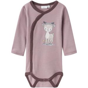 NAME IT Baby meisjes Nbfwillit Wool Ls Wrap Body met lange mouwen, lila, 62 cm