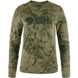Fjallraven 87136-626 Värmland Wool LS W/Värmland Wool LS W shirt met lange mouwen dames Green Camo maat S