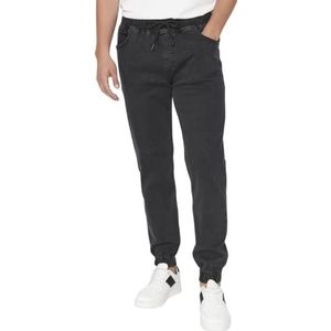 Trendyol Man Young normale taille elastische manchet jogger jeans, Antraciet, 44