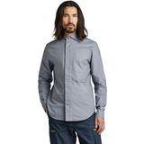 G-STAR RAW Heren Secret Utility Regular Shirt Shirt, Multicolor (Lt Cloud/Steel Grey Oxford C895-d494), XS