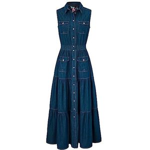 Replay Dames W9051 jurk, 007 Dark Blue, L, 007, donkerblauw, L