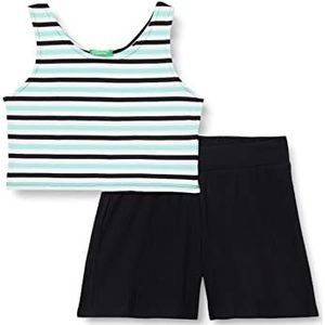 United Colors of Benetton Comp (Tanktop + short) 3NVVCK008 broek, meerkleurig 901, S meisjes, meerkleurig 901.