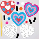 Baker Ross AT543 Hart zandkunst magneten knutselset voor kinderen (6 stuks) creatieve sets om te knutselen en te decoreren voor Valentijnsdag