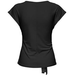 Only - Onlsilja S/L Twist Top JRS - Zwart - Wikkeltop