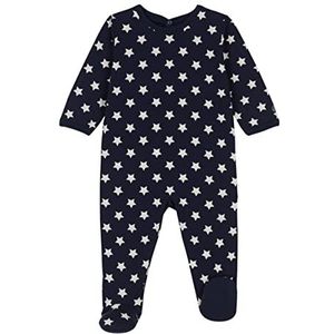 Petit Bateau Pyjama voor baby's, jongens, Smoking Blue/White Marshmallow, 12 Maanden