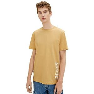 Tom Tailor Denim heren 1036963 T-Shirt, 31041 - Brown Rice, M