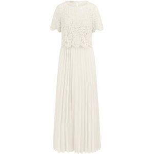 Apart avondjurk met kanten jas, Crème, 44
