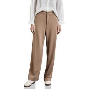 Street One - Plain Trousers - Beige - Mix van Lycra, Polyamide en Viscose
