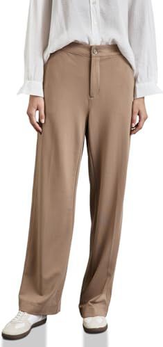 Street One - Plain Trousers - Beige - Mix van Lycra, Polyamide en Viscose