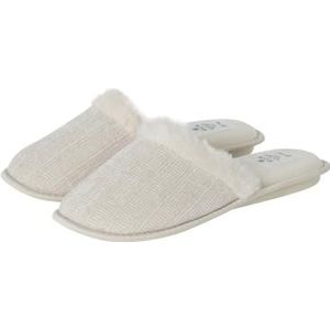 Women'secret Daily Nordic Botanical Slipper voor dames, ivoor, kleine breedte, Ivoor, Small Ancho