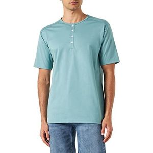 Trigema Heren T-shirt met knoopsluiting Deluxe katoen, zeewier, L
