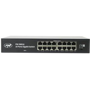 Switch PNI SW016, 16 x 10/100/1000 Mbps, Gigabit, metalen behuizing