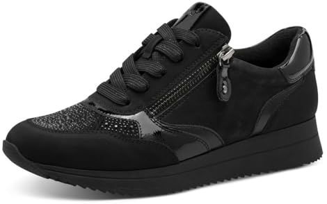 Jana - Laced Sneakers - Zwart Glitter - Dames